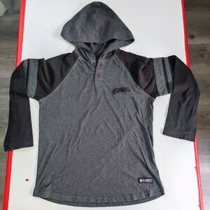 Element hoodie pull over youths size M grey and black